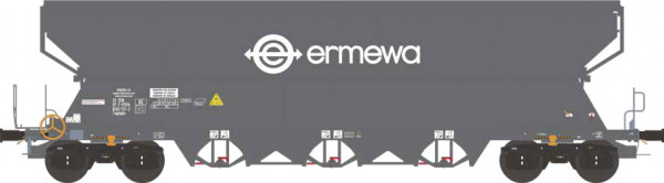 NME 514665 - SNCF Getreidewagen Tagnpps 101m³ "ERMEWA", dunkelgrau, Logo weiß, Ep.6 - AC