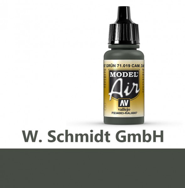 Vallejo 771019 - Model Air Tarnfarbe, dunkelgrün, 17 ml