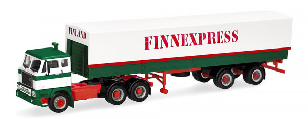 Herpa 321631 Volvo F88 Planen-Sattelzug "Finnexpress" (SF)