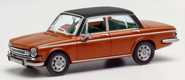 Herpa 430746-002 - Simca 1301 Special, kupfermetallic/schwarz