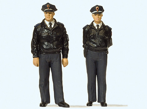 Preiser 44909 - Polizisten stehend, blaue Uniform BRD 2 teilig