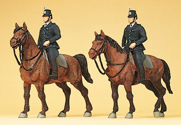 Preiser 10399 - Berittene Polizei. Deutschland um 1960 2 teilig