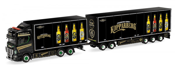 Herpa 320870 - Scania CS 20 HD Schwedencombi-Hängerzug "Kopparberg" (SE)