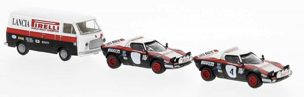 Brekina 29663 - Set Lancia Stratos HF und Fiat 238 Kasten 1974, Lancia Rally Team,
