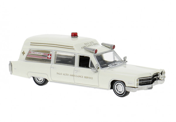 Brekina 19778 - Cadillac Miller Meteor Ambulance "Palo Alto Ambulance" Vorbildbaujahr 1966