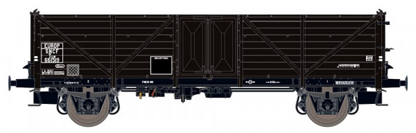 Exacttrain 20349 - SNCF offener Güterwagen Omm34 Klagenfurt mit Blechtür Ep.3, franz. Radlager