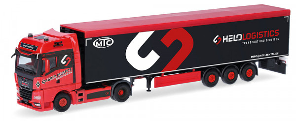 Herpa 319324 - MAN TGX GX Schubboden-Sattelzug "Helo-Logistik"
