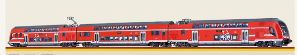 Brawa 64542 - DB AG Set 3-teilig TWINDEXX VARIO® Doppelstock-Triebzug (Stralsund Hbf) Ep.6, mit Digi