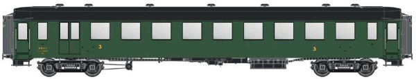 LSmodels MW40950 - SNCF Reisezugwagen 3.Klasse OCEM36 grün Ep.3a, Dach schwarz