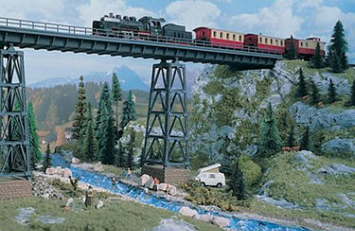 Vollmer 42550 - Kreuztalviadukt "Halle" 720x70x230 mm Fahrbahnbreite 40 mm passend für Märklin C-Gle
