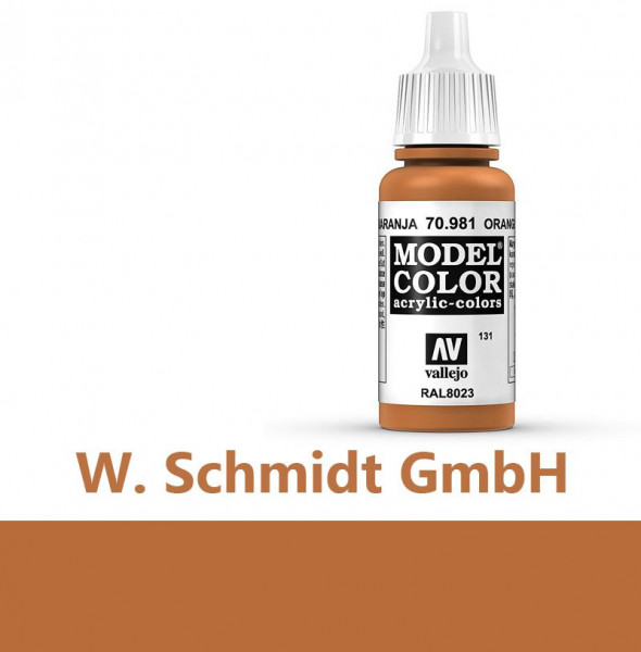 Vallejo 770981 - Model Color Farbe Orangebraun, Matt, 17 ml