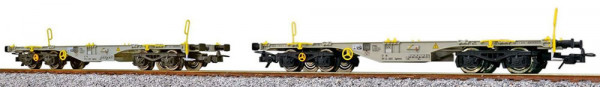 ESU 36613 - DB AG Set 2-teilig Containertragwagen Sgmmn der AAE Ep.6, ohne Ladung, Set 2