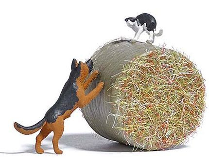 Busch 7920 - Action-Set, Hund jagt Katze