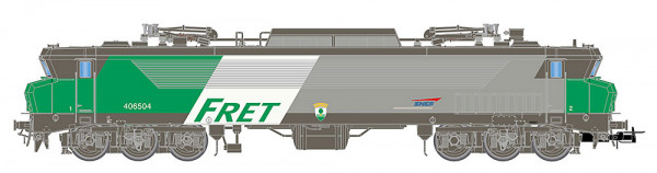 Jouef HJ2453S - SNCF Elektrolokomotive CC 6504 „6try-sur-Seine“ in grüner „FRET“-Farbgebung Ep. V mi