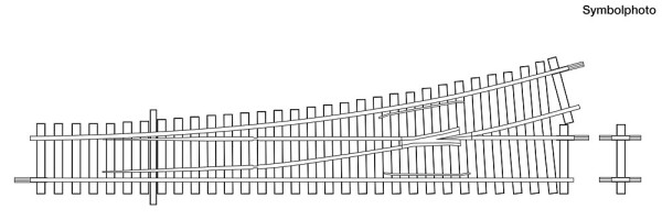 Roco 4042442 - Betonschwellen-Weiche links WL 15°