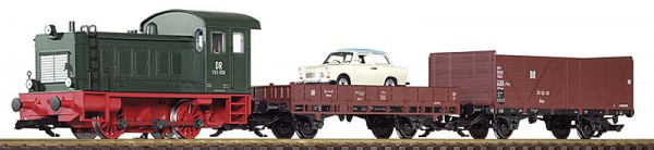 Piko 37121 - DR Start Set Güterzug V 20 mit 2 Wagen Ep.3, Analog mit Sound