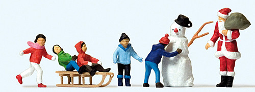 Preiser 10626 - Weihnachtsmann Kinder Schneemann
