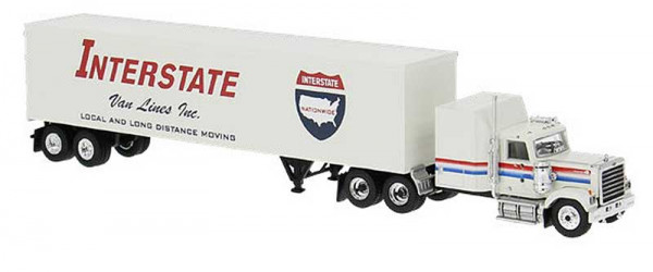 Brekina 85787 - Chevrolet Bison Koffersattelzug "Interstate Van Lines Inc. Local and long distance m