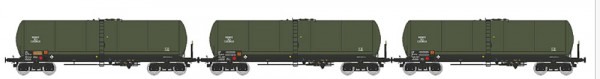REE WB-939 - SNCF Set 3-teilig Kesselwagen 4-achsig ANF lang Ep.5, Y23S Drehgestelle, "Essence des A