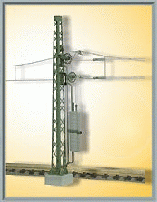 Viessmann 4364 - Radspannwerk komplett mit Abspannmast und Ausleger Metallausführung Masthöhe: 67 mm