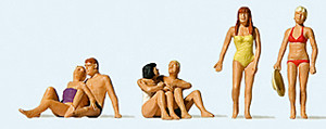 Preiser 10671 - Am Strand, 6 Figuren