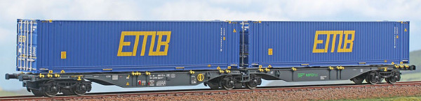 ACME 40395 - DB AG Containertragwagen Sggmrss90`Ep. 5-6, 2x "EMB" Wechselbehälter