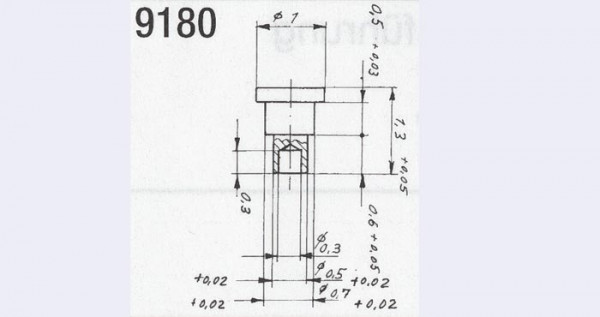 Weinert 9180 - Niet A für Schmalspurloks 10St