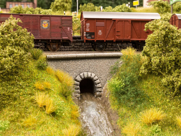 Noch 58296 - Wasserdurchlass "Tunnel" 2 Tunnelauslässe, 8 x 4,3 cm