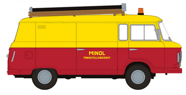 Brekina 30128 - Barkas B 1000 Kasten "Minol Tanstellendienst" 1960