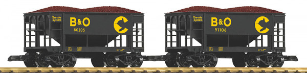 Piko 38933 - USA Set Schüttgutwagen B&O 2-teilig, mit Erzladung