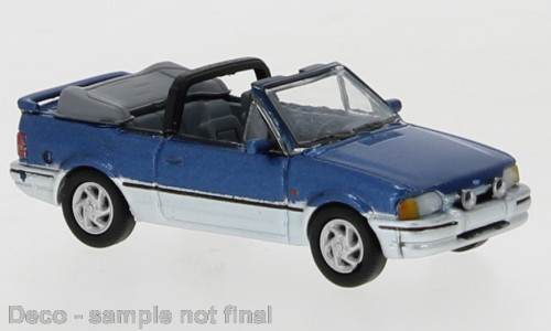 PCX870157 - Ford Escort IV Cabriolet metallic blau, silber, 1986,
