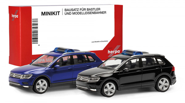 Herpa 013109-003 - MiniKit VW Tiguan ultramarinblau und schwarz (2 Stück)