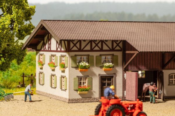 Noch 14009 - Blumenkästen blühend rot, weiß und gelb