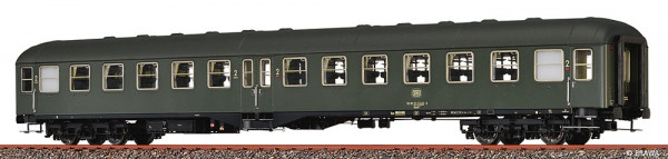 Brawa 58050 - DB Mitteleinstiegswagen 2.Klasse Bym421 grün Ep.4, DC + LED-Innenbeleuchtung