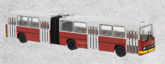 Brekina 59741 - Ikarus 280.02 rot/hellgrau in polnischer Farbgebung Vorbildbaujahr 1990