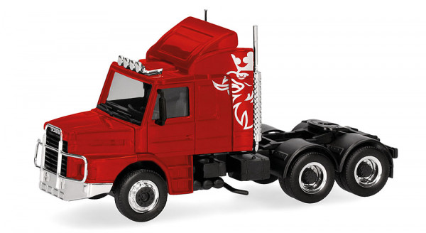 Herpa 319416-002 - Scania Hauber 142 Zugmaschine 3achs (6x4), rot