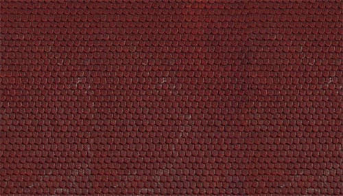 Kibri 34140 - Biberschwanzdachplatte mit Firstziegel 20 x 12 cm