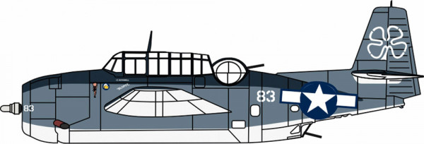 Herpa 81AC132 - Grumman Avenger "Blopsy" - Composite Squadron 76, USS Petrof Bay