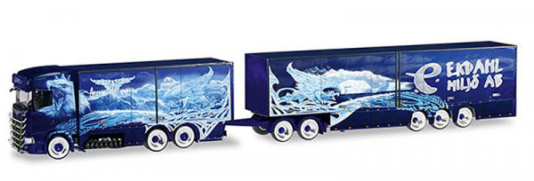 Herpa 309844 - Scania CS 20 Hochdach Eurocombi "Ekdahl / Arctic Griffin" (S)