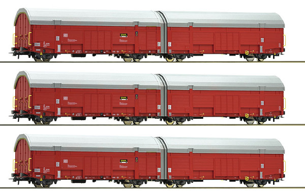 Roco 6600393 - DB-AG 3er Set Autotransportwagen DB-AG E6