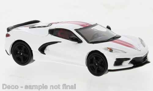 PCX870673 - Chevrolet Corvette C8 weiss, rot, 2020,