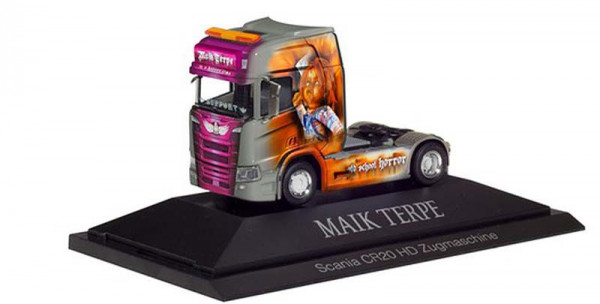 Herpa 110976 - Scania CR 20 Hochdach Zugmaschine "Maik Terpe"