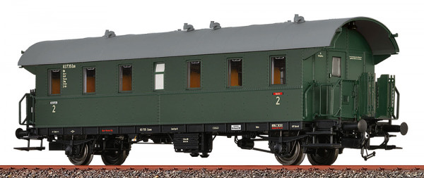 Brawa 46826 - DB Personenwagen "Donnerbüchse" 2.Klasse Bib Ep.3, incl. LED Innenbeleuchtung