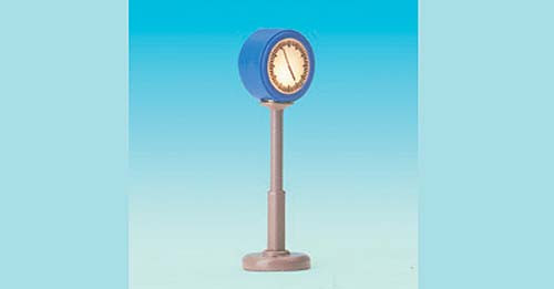 Brawa 4570 - Bahnsteiguhr am Mast beleuchtet Höhe 28 mm Durchmesser 8 mm Ersatzbirne 3293