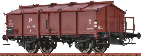 Brawa 50779 - DR Klappdeckelwagen K mit Bremserbühne Ep.3