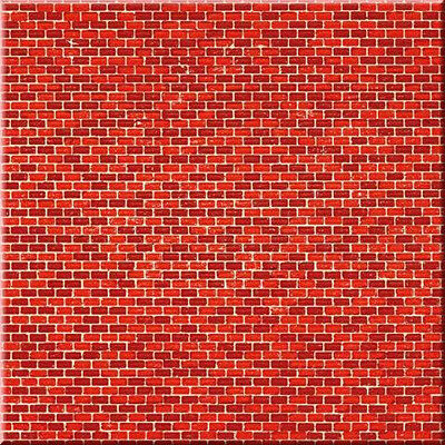 Auhagen 50504 - Ziegelmauer rot 22 x 10 cm