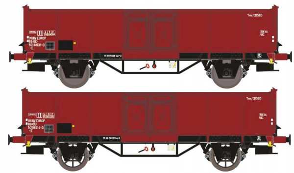 Exacttrain 23983 - SNCB Set 2-teilig offene Güterwagen E Ep.4