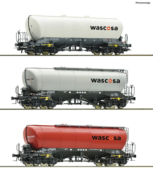 Roco 6600432 - WASCOSA 3er Set Silowagen Wascosa E6