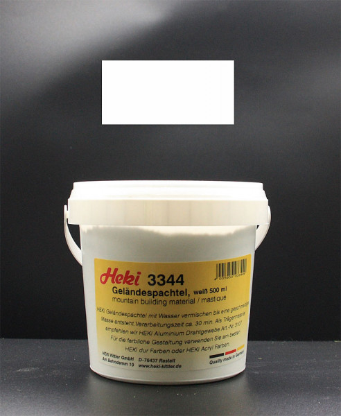 Heki 3344 - Geländespachtel 500 g weiß Heki Geländebau