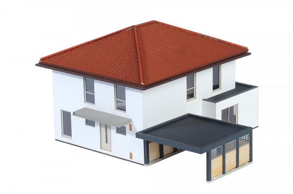 Kibri 38336 - Kubushaus Mia mit Carport - Polyplate Bausatz